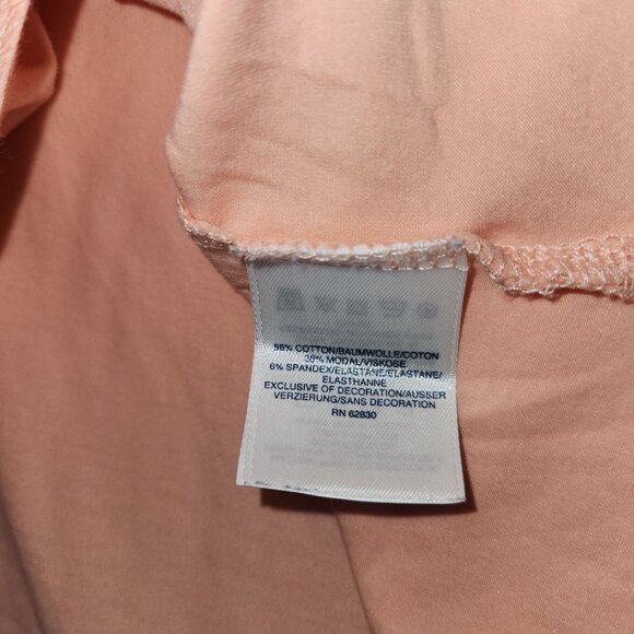 Lands End Womens Light Pink Crochet Sleeve Tunic Top L 2380 - Picture 4 of 7